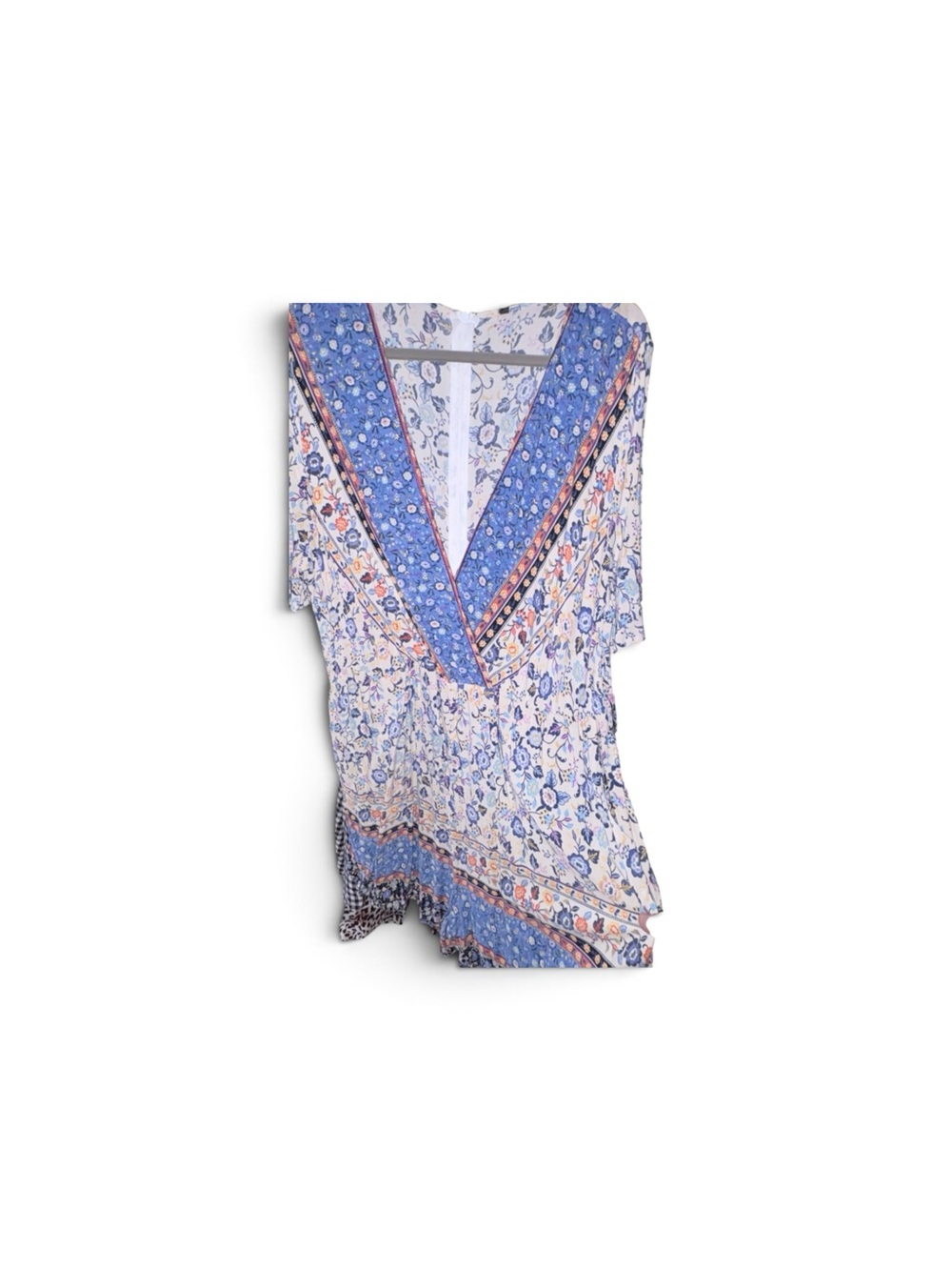 BloomChic Blue and Cream Floral Midi Dress